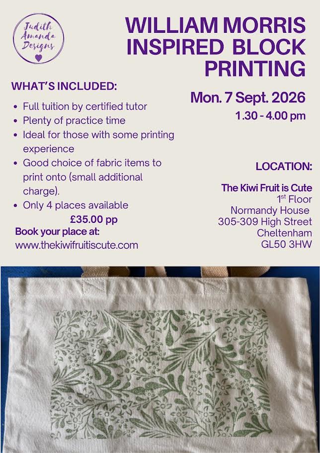 William Morris Inspired Block Printing 07/09/2026 1.30 - 4pm