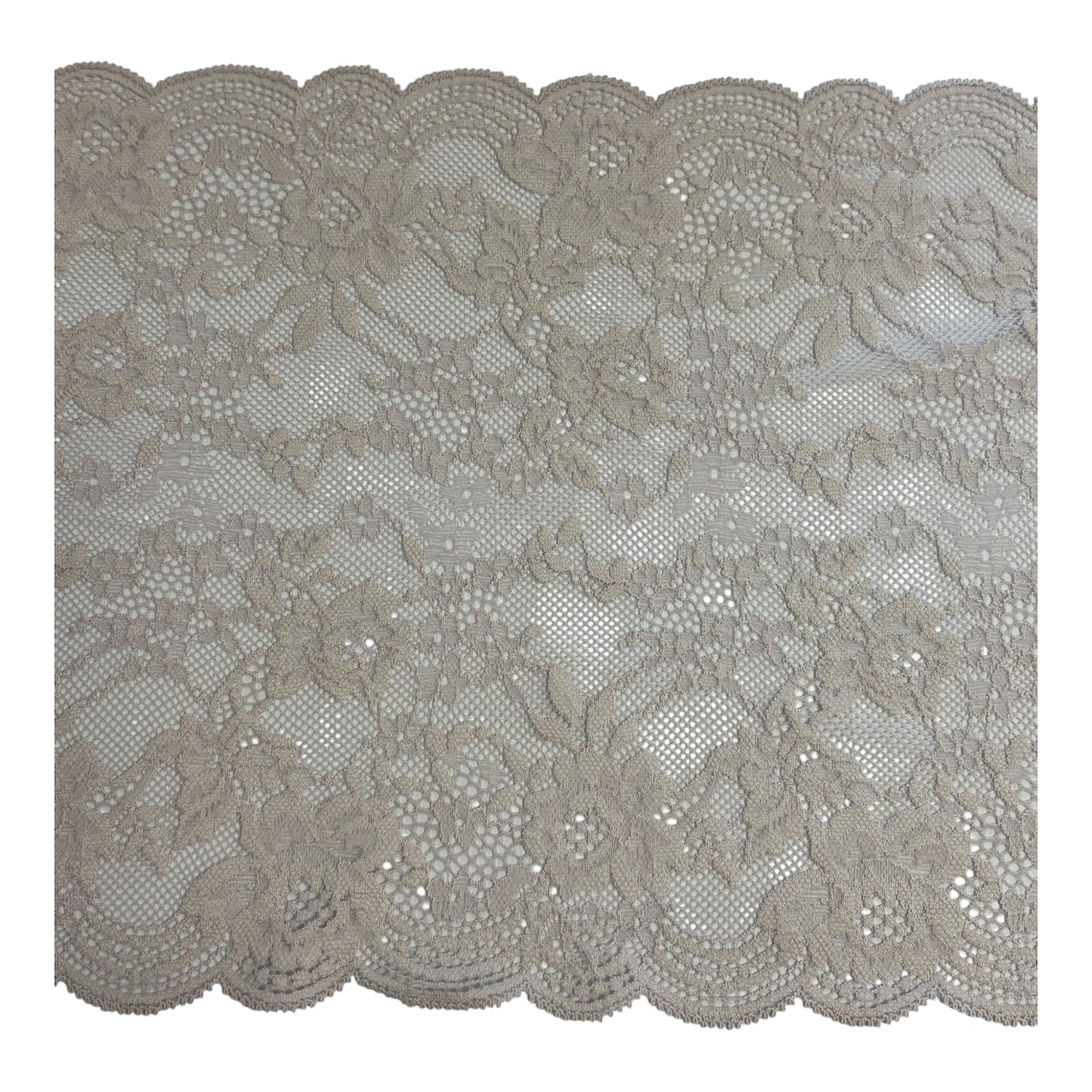 24mm Pale Mauve Floral Stretch Lace Trim (Price per 25cm)