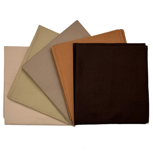 Pure Percale 100% Cotton Fat Quarter Bundles (various colours)