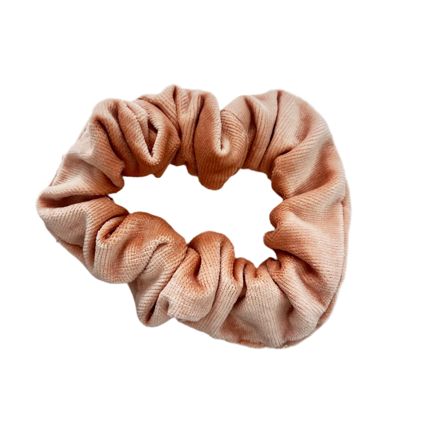 Pink velour regular scrunchie