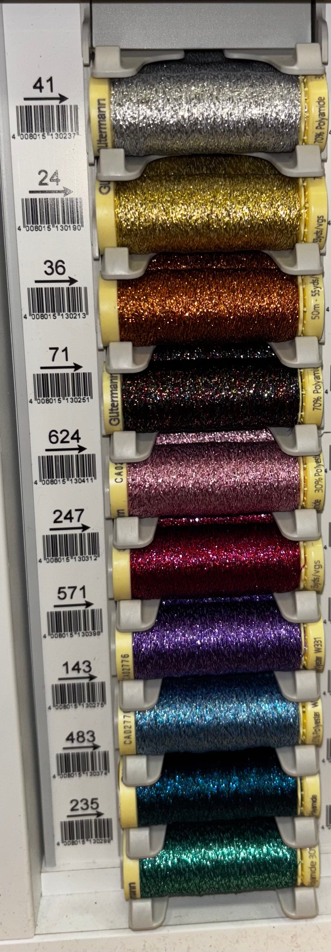Gutermann Metallic Effect Thread - 50m