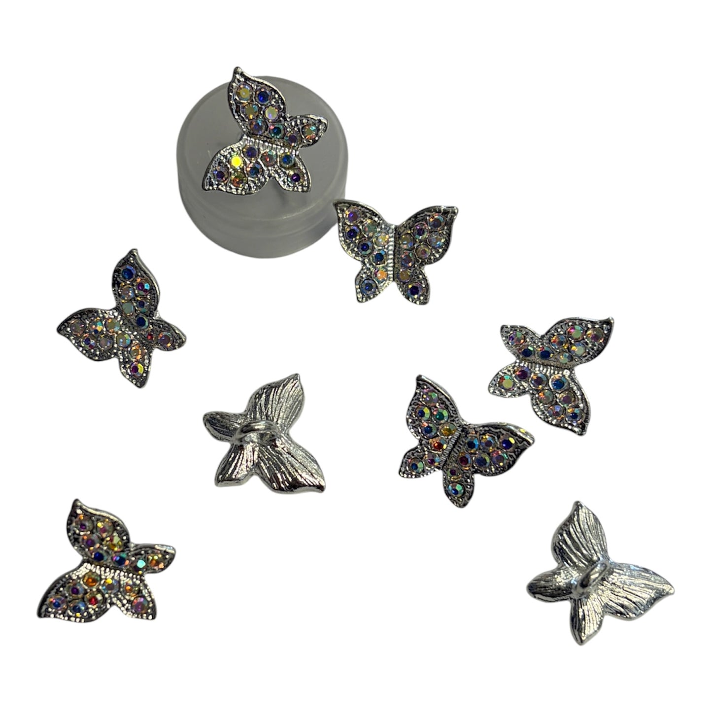 16mm Diamanté Butterfly Shank Back Button