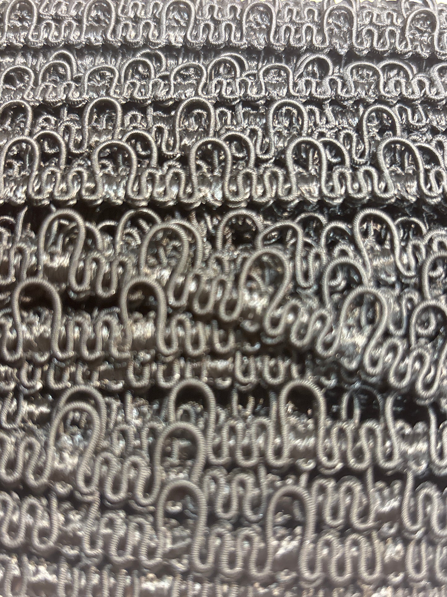 13mm Elasticated Button Looping - Black (Price per 25cm)