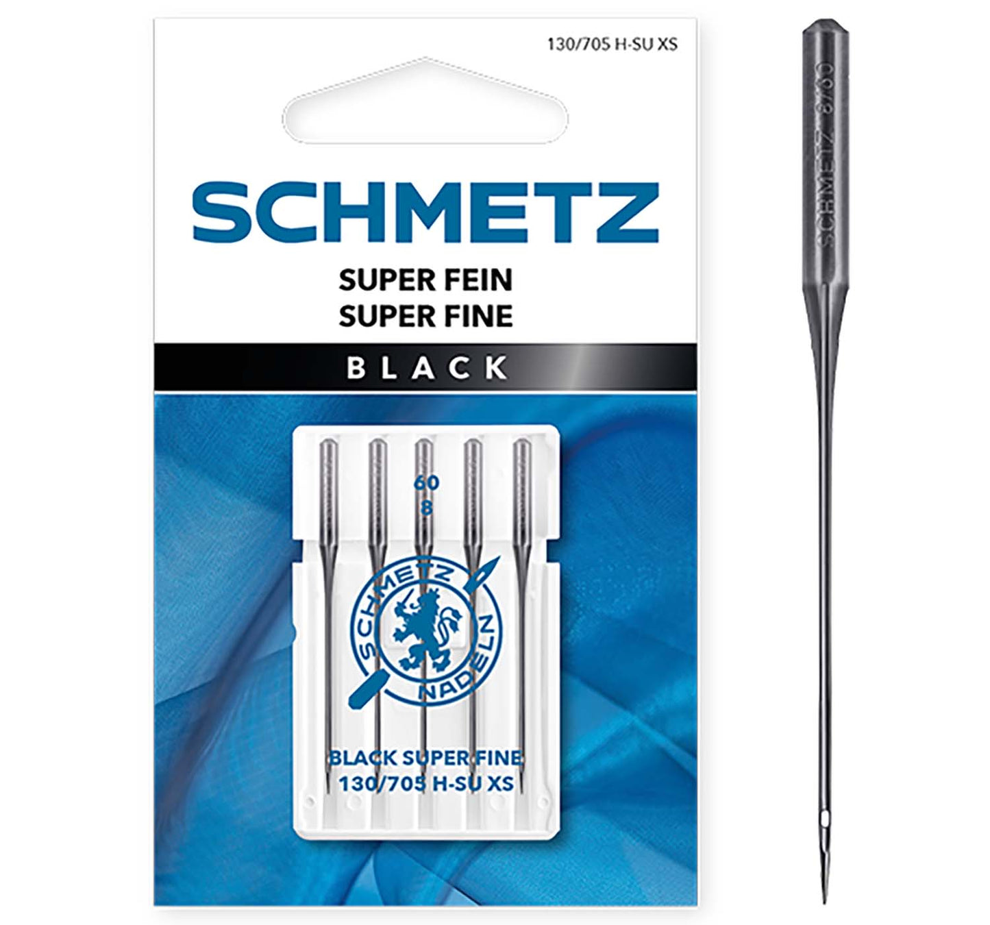 Schmetz Super Fine Black 60/8 Machine Needles