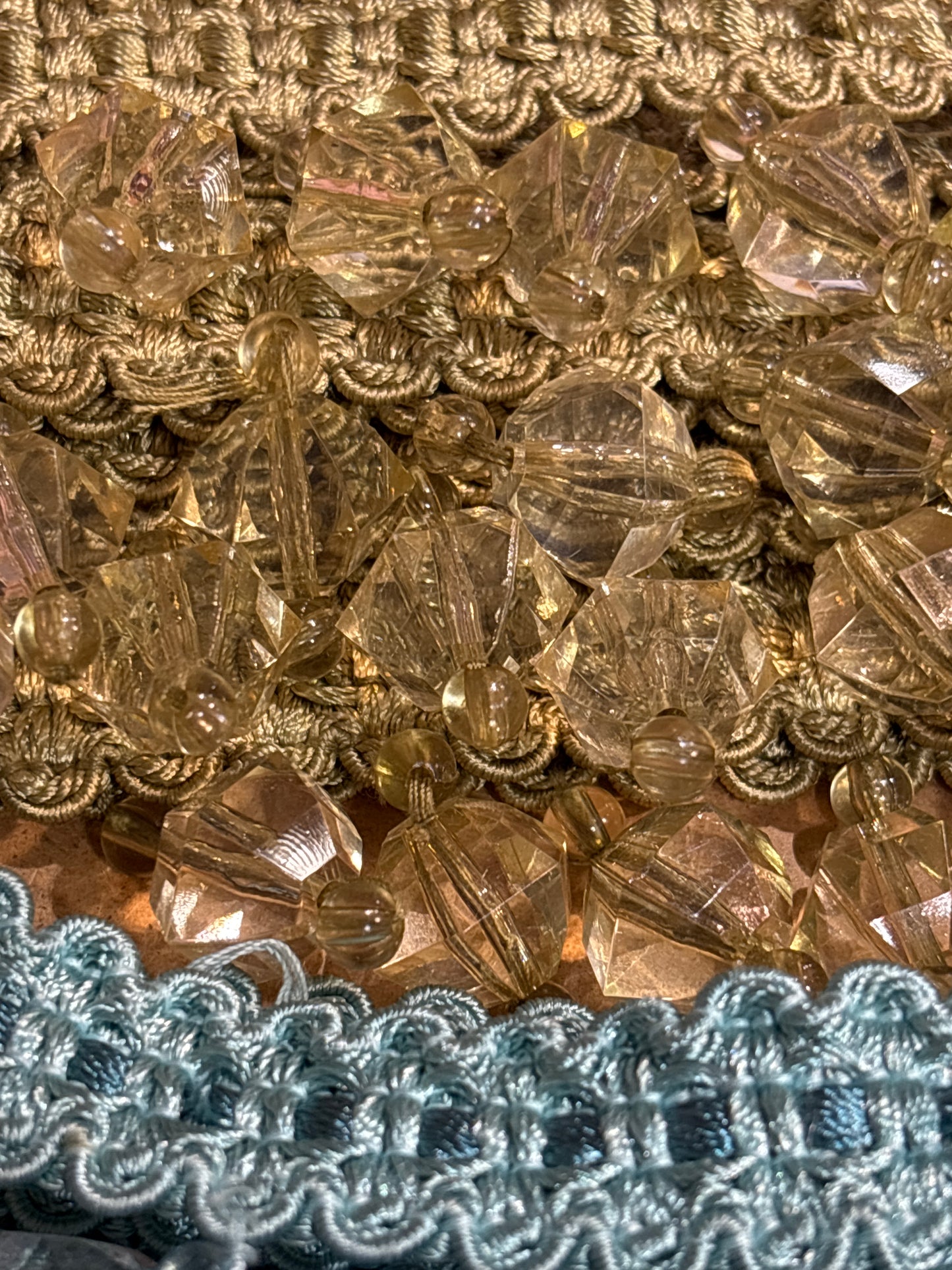 50mm Heavy Bead Trim - 3 Colours (Price per 25cm)