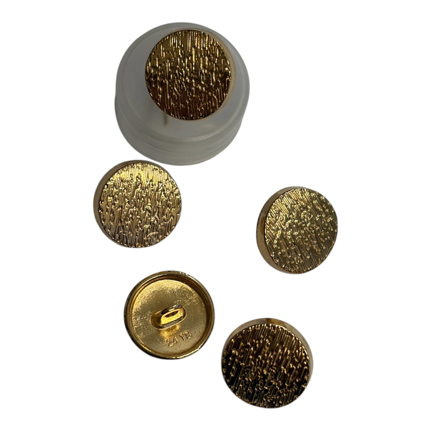 15mm Hammered Gold Look Shank Back Button