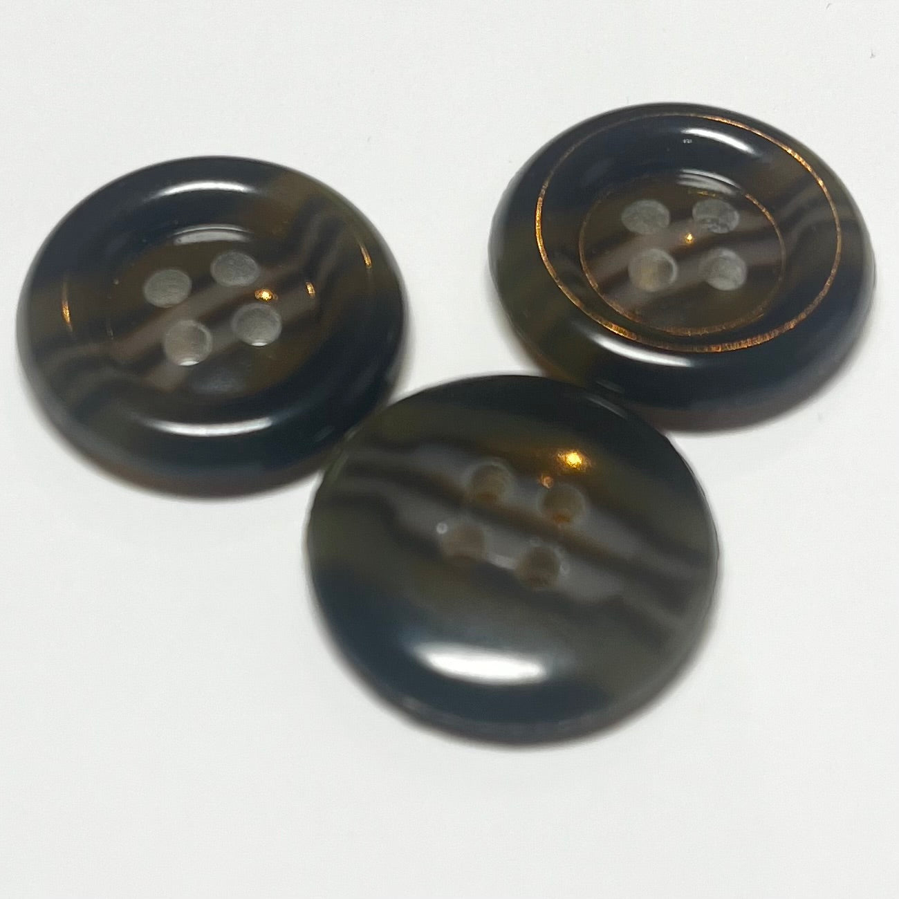 18mm Brown Marble 4 Hole Button