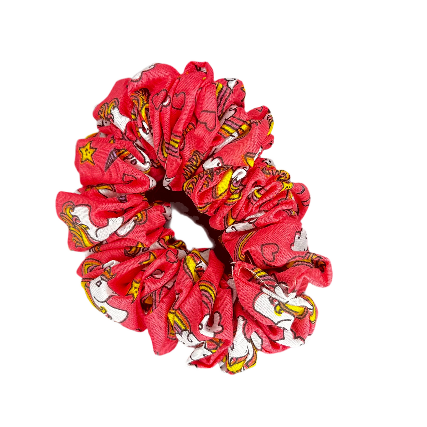 Pink unicorn scrunchie
