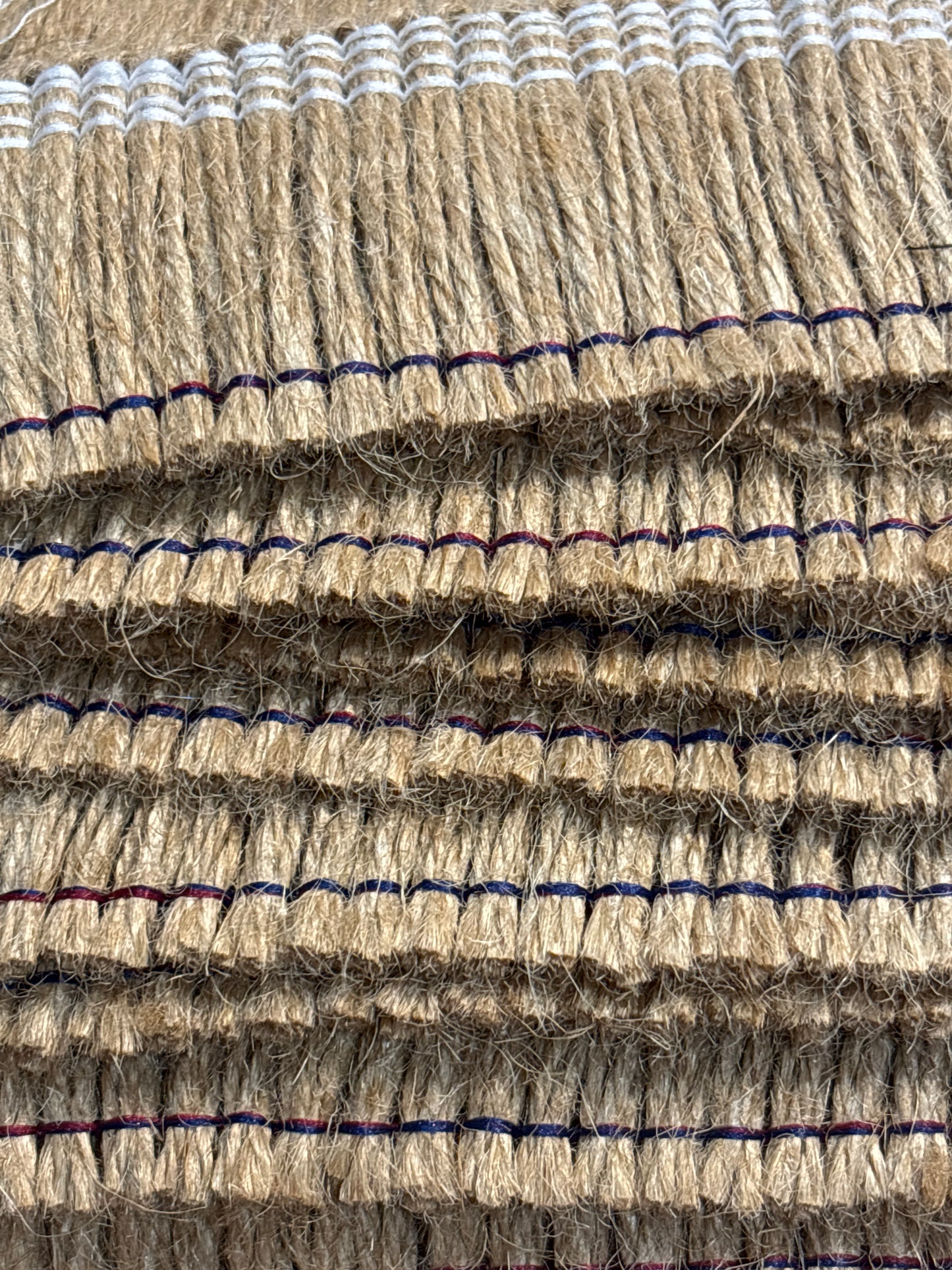 40mm Natural Jute Ruche Fringe (Price per 25cm)