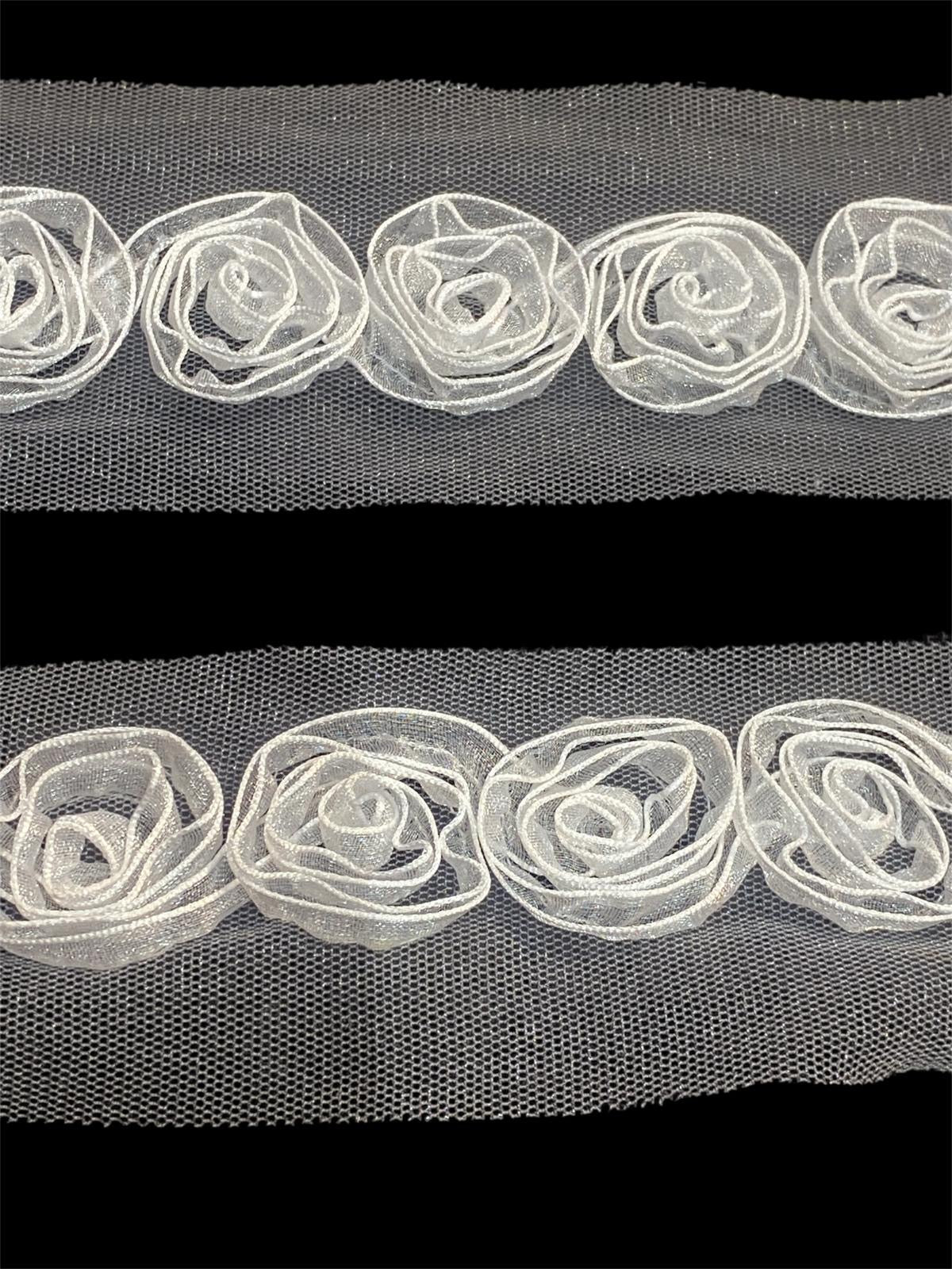 25mm Rose Insertion Trim - 2 Colours (Price per 25cm)