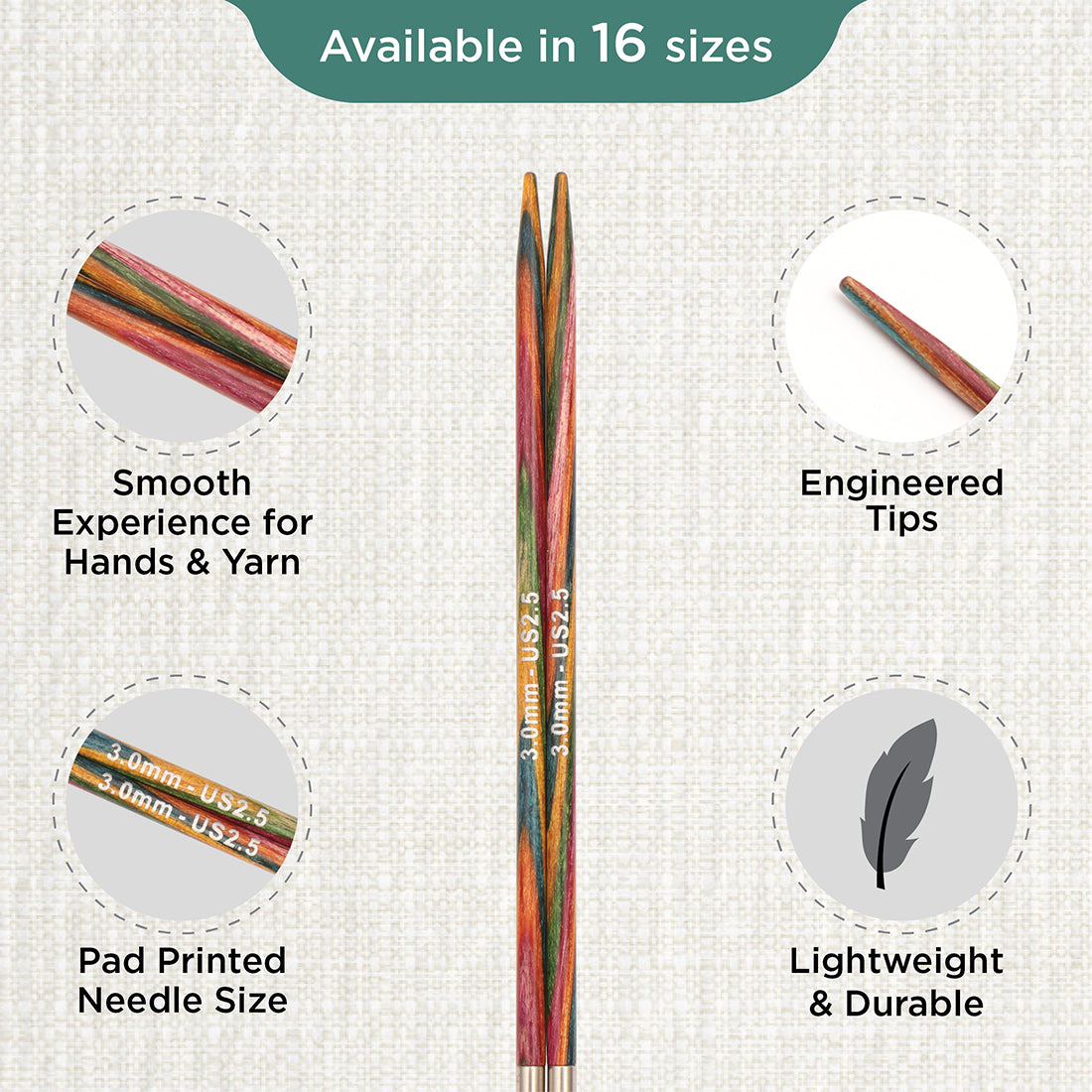 Knit Pro Symfonie 2 Circular Interchangeable Knitting Pins (Various Sizes)