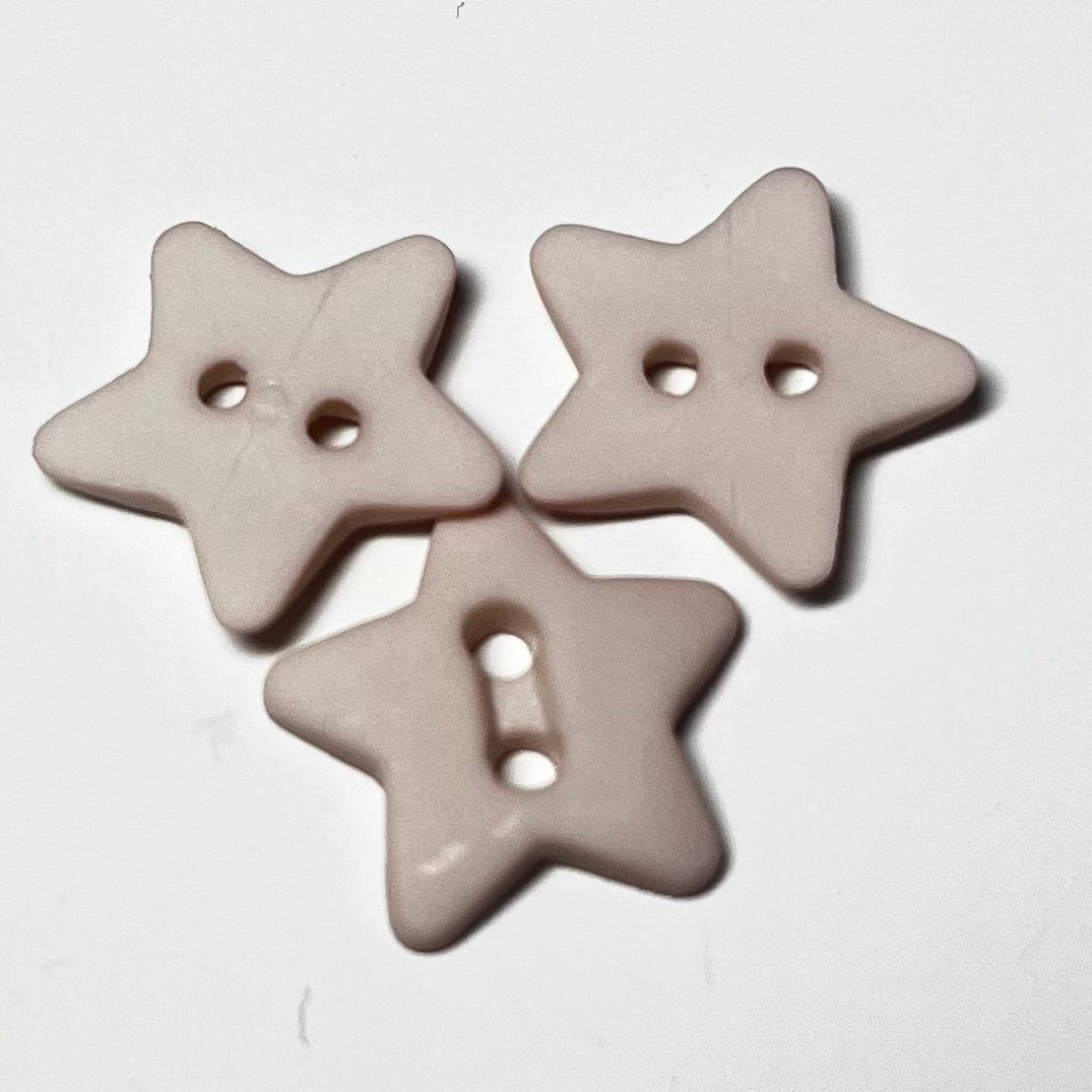 18mm pink Star Button (B133)