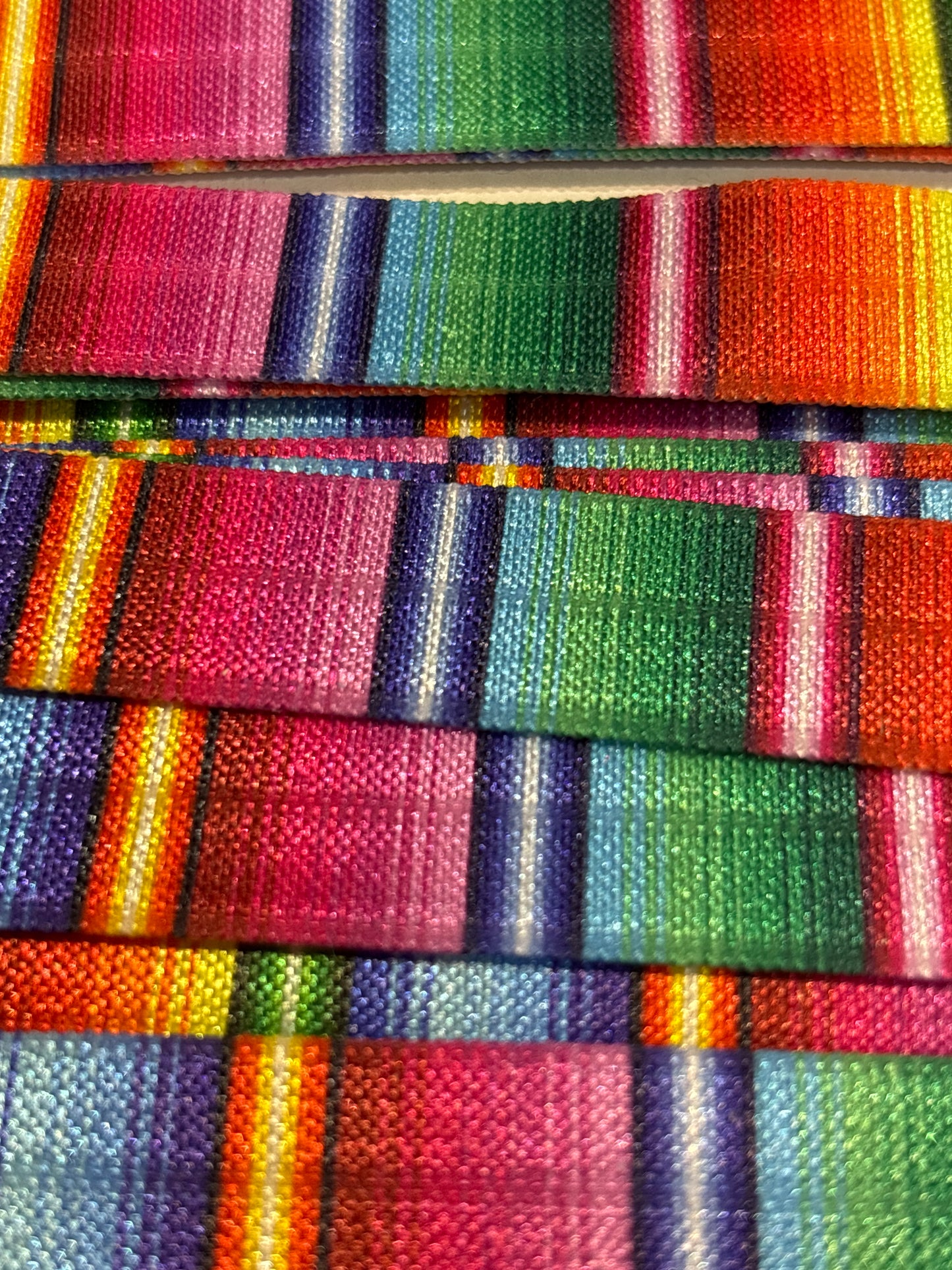 15mm Folding Elastic - Striped (Price per 25cm)