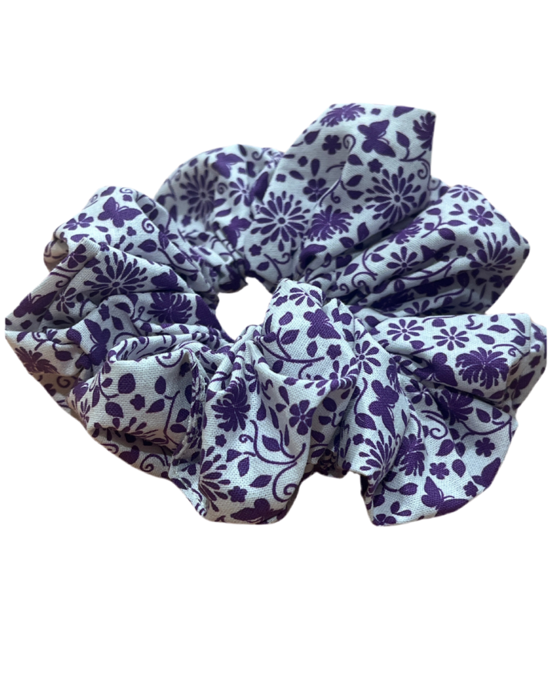 Purple Flower 2 Scrunchie