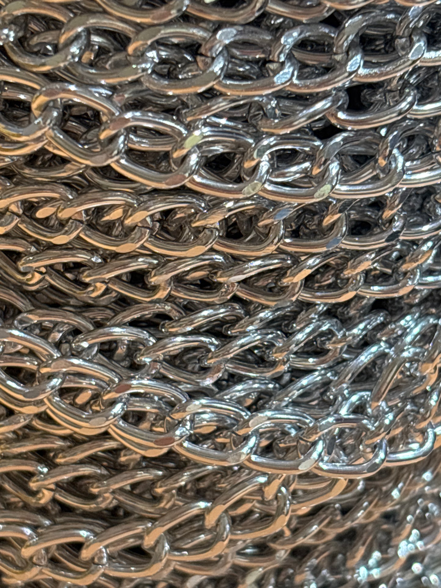 8mm Silver Coloured Chain (Price per 25cm)