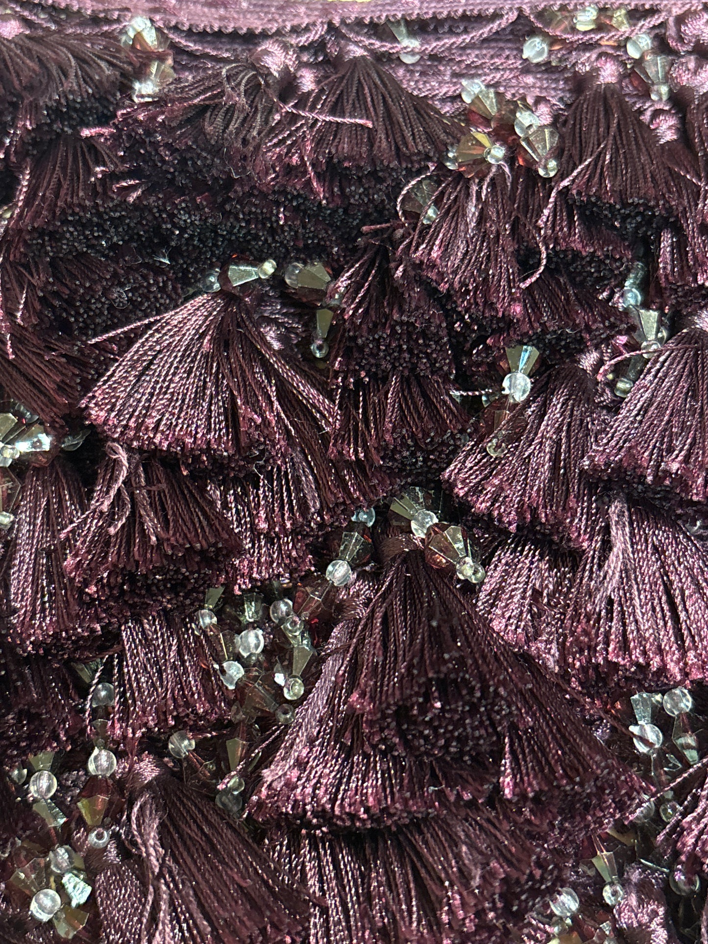 60mm Tassle Beaded Braid Trim - 2 Colours (Price per 25cm)