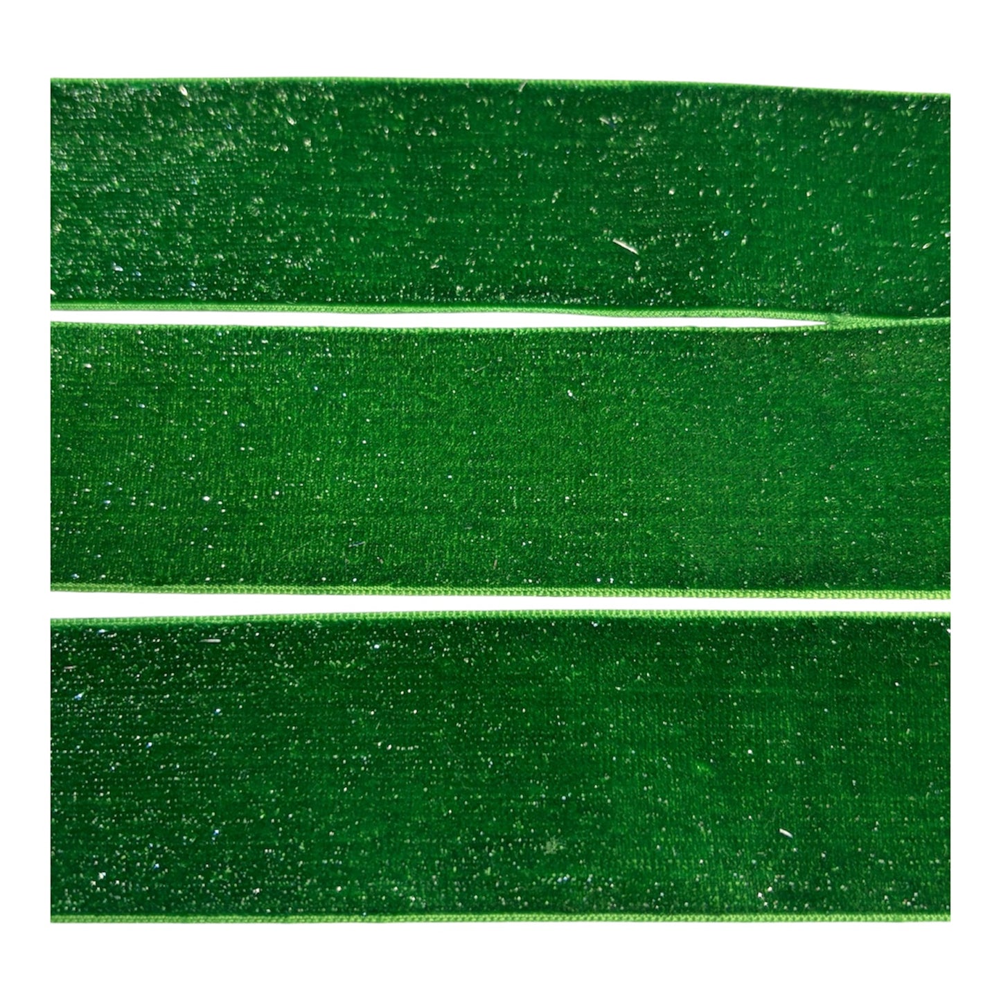 36mm Bottle Tinsel Velvet Ribbon (Priced per 25cm)