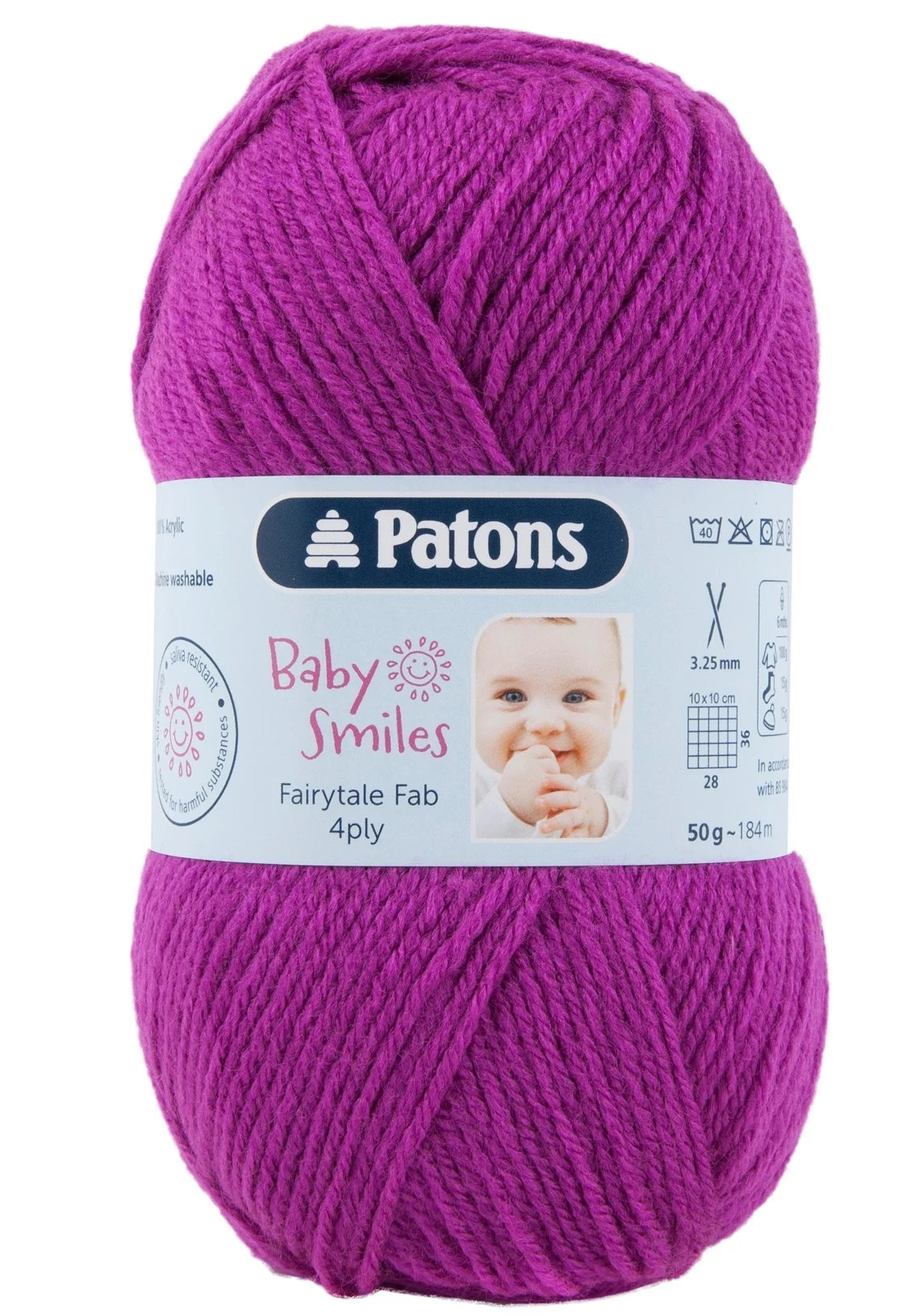 Patons Fairytale Fab 4 Ply(50g) - Baby Smiles (Available in 7 Colours)