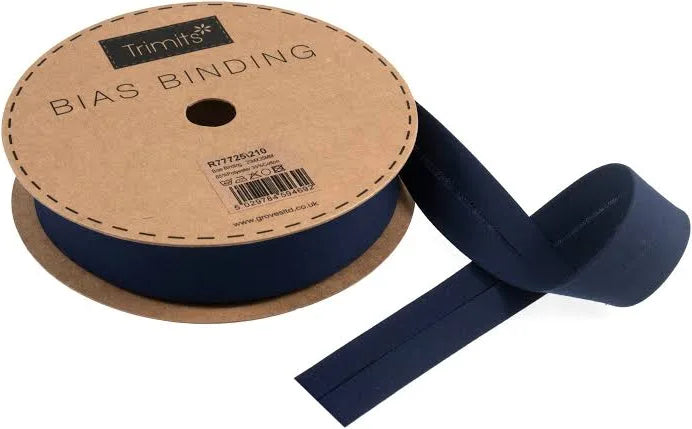 Trimits 25mm Polycotton Bias Binding Multiple Colours (Price per 25cm)