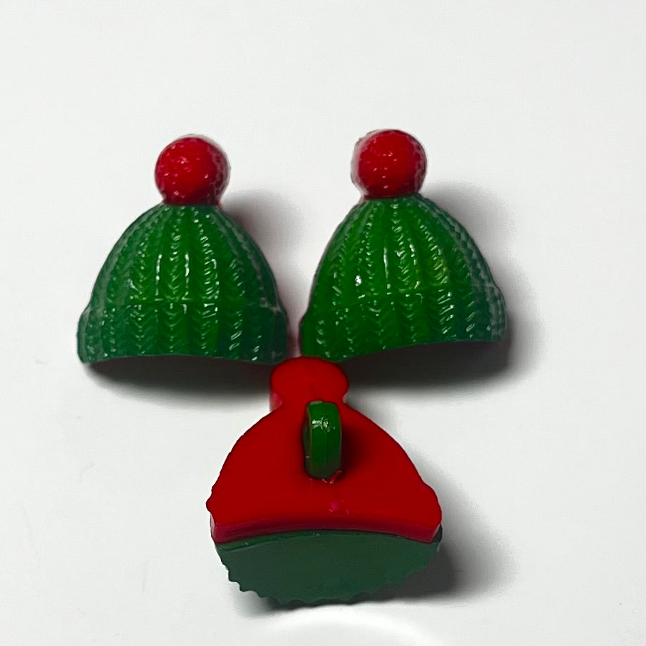 17mm Green Bobble Hat Button (B144)