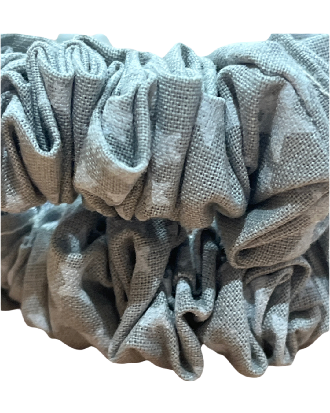 Mini Grey Star Scrunchie Pair