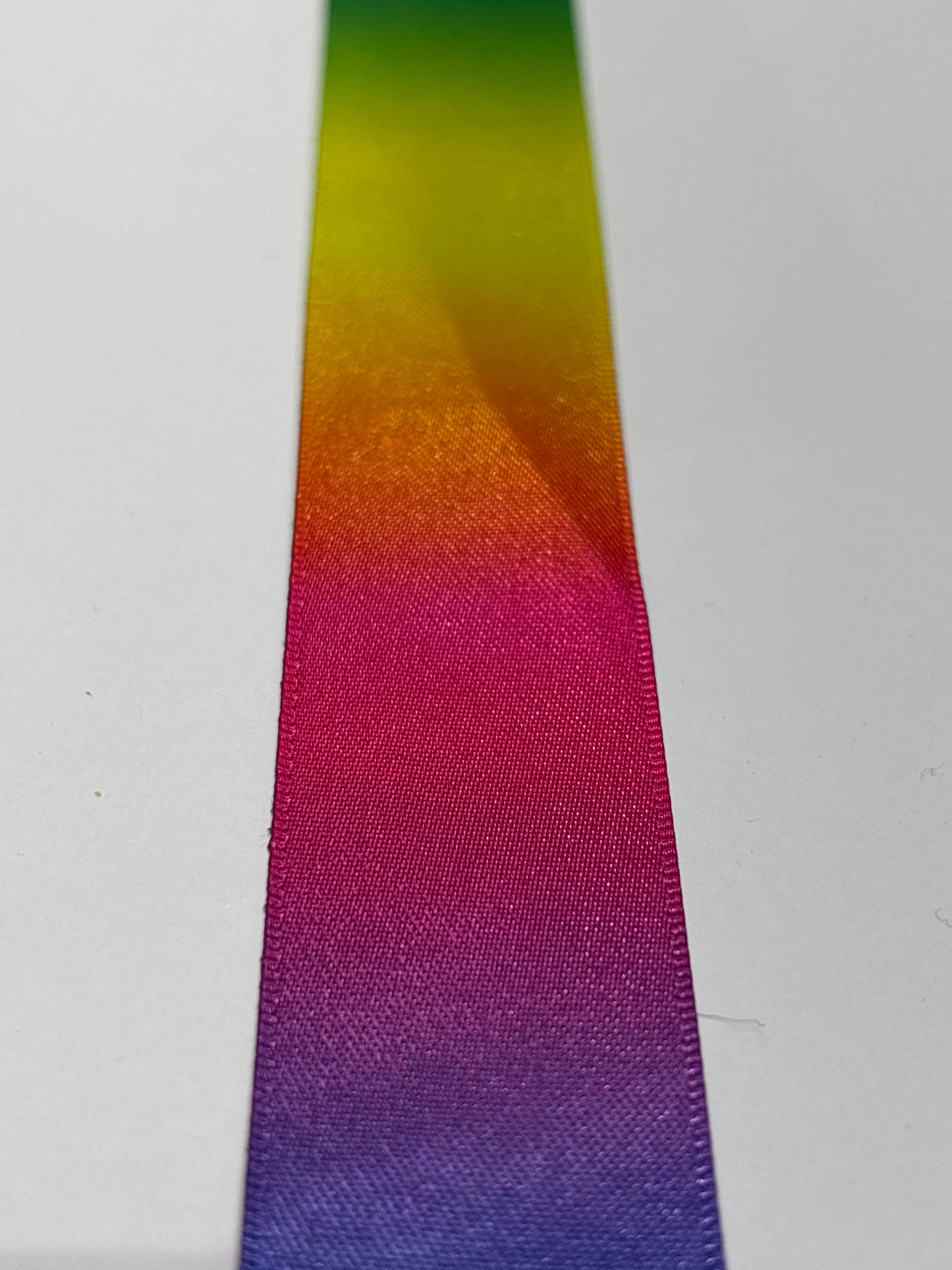25mm Double Faced Rainbow Satin Ribbon (Price per 25cm)