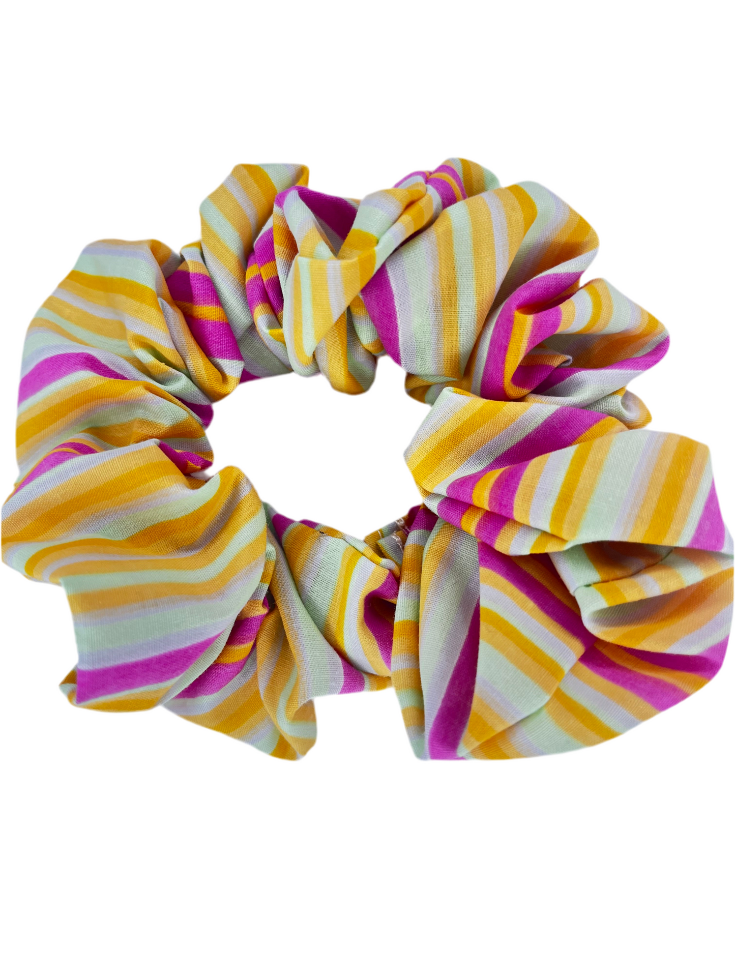 Multi colour stripes scrunchie