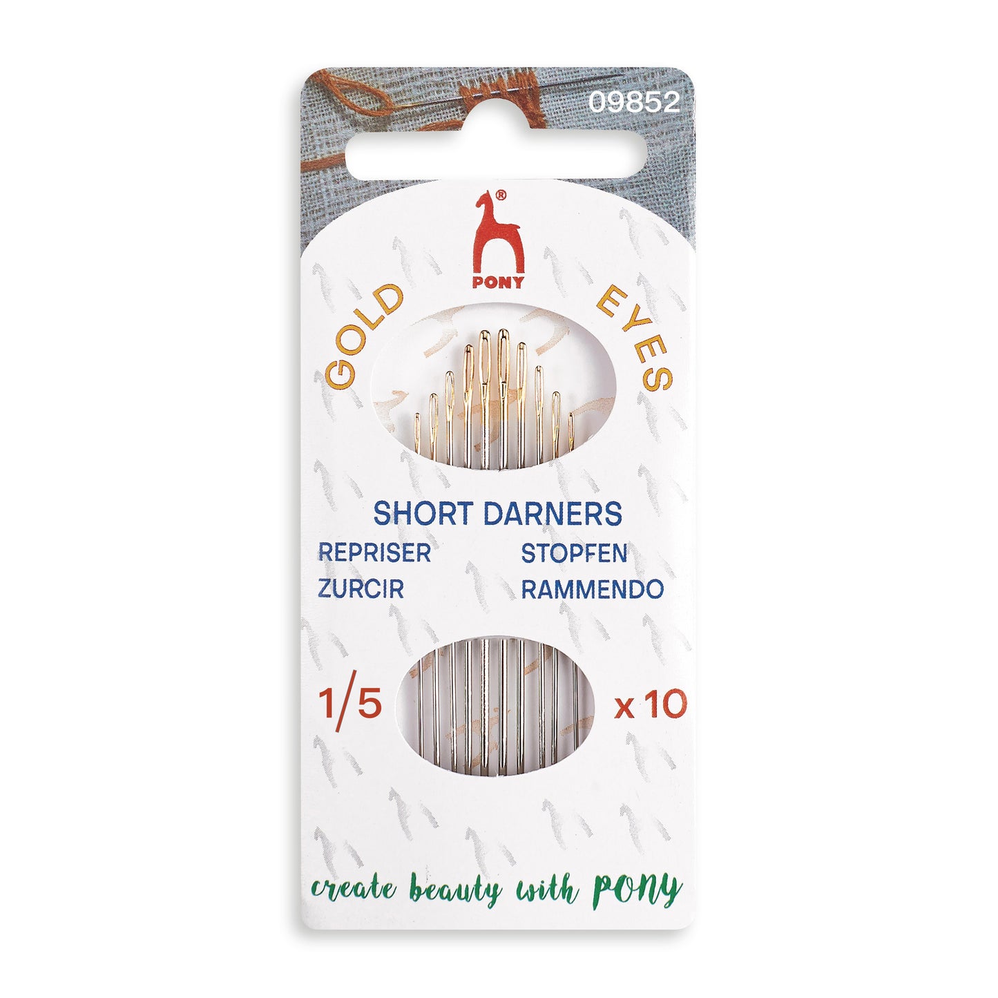 Pony Short Darner Needles - Size 1-5