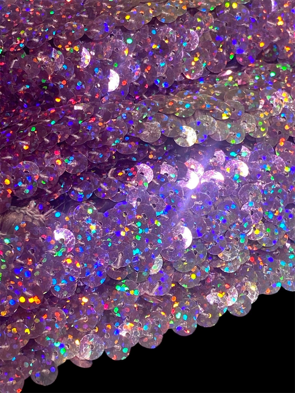 11mm Holographic Stretch Sequin - 4 Colours (Price per 25cm)