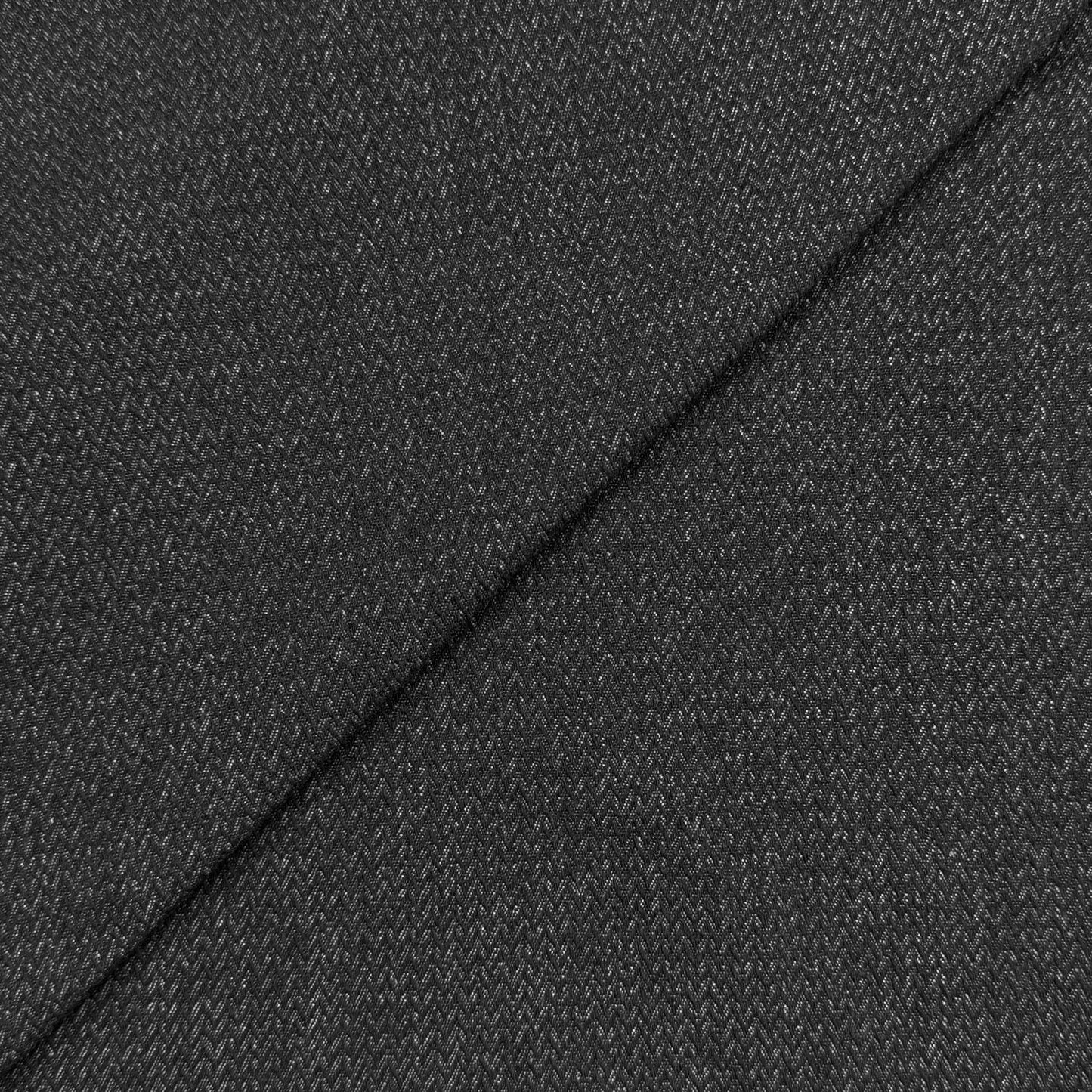 Herringbone 100% Cotton Fabric - Denim (Price per 25cm)