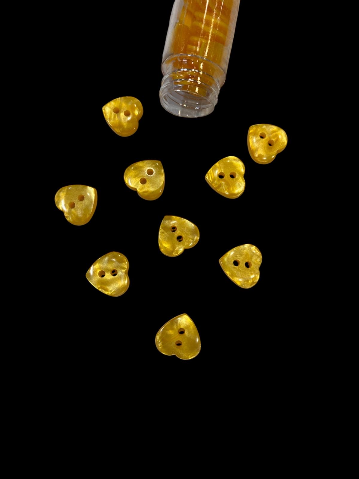 13mm Sunflower Heart 2 Hole Button