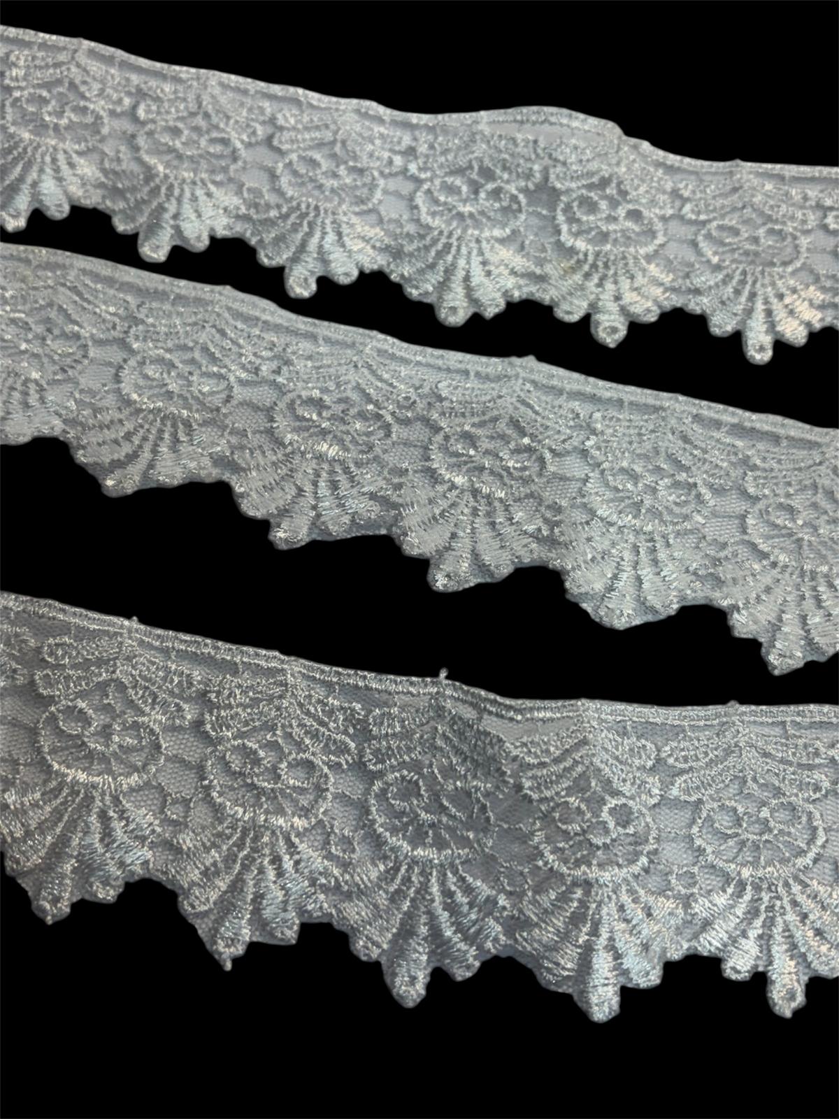 39mm Guipiure Lace - White (Price per 25cm)