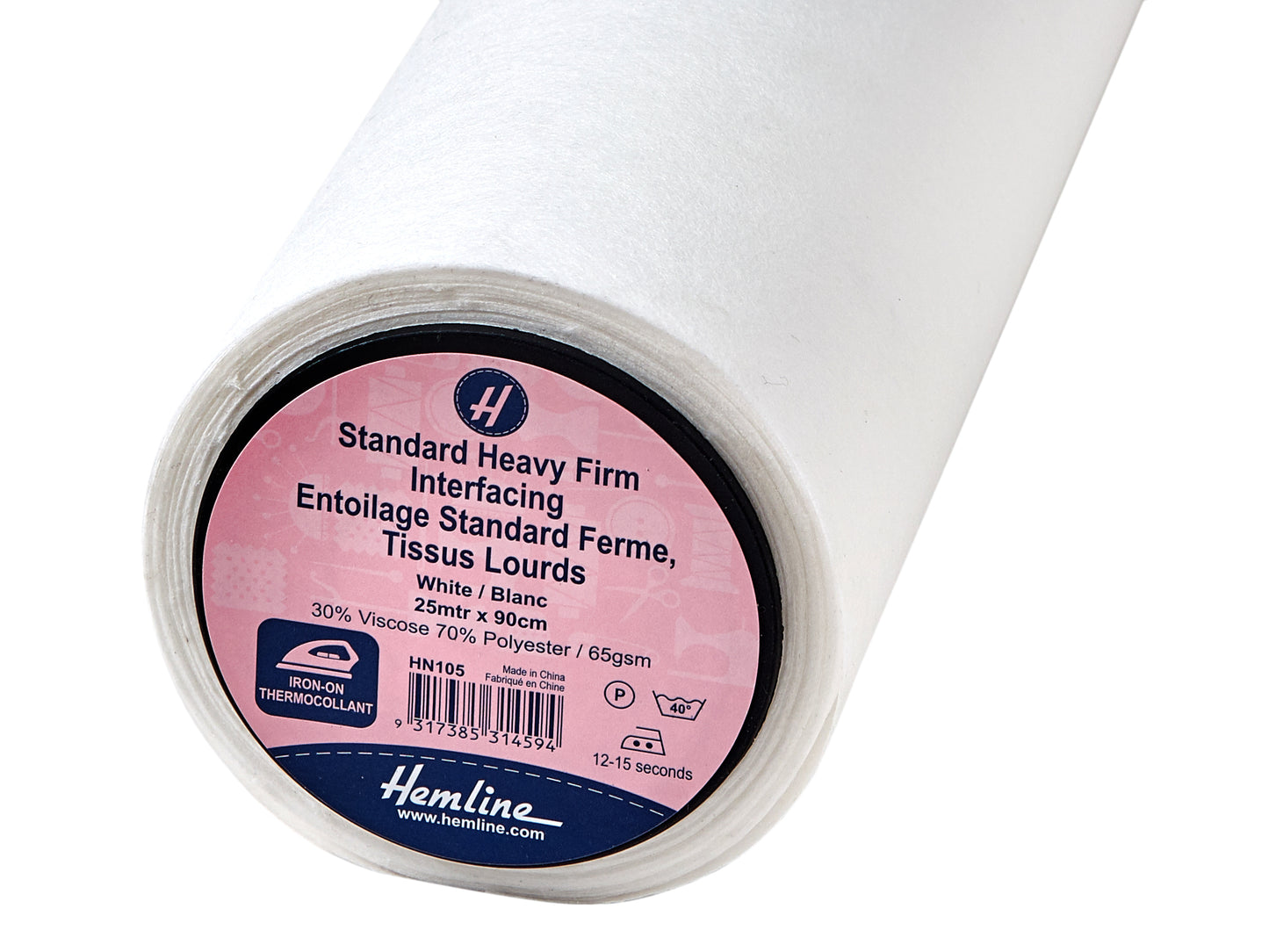 Hemline Heavy-Firm Iron-on Interfacing (Price Per 25cm)