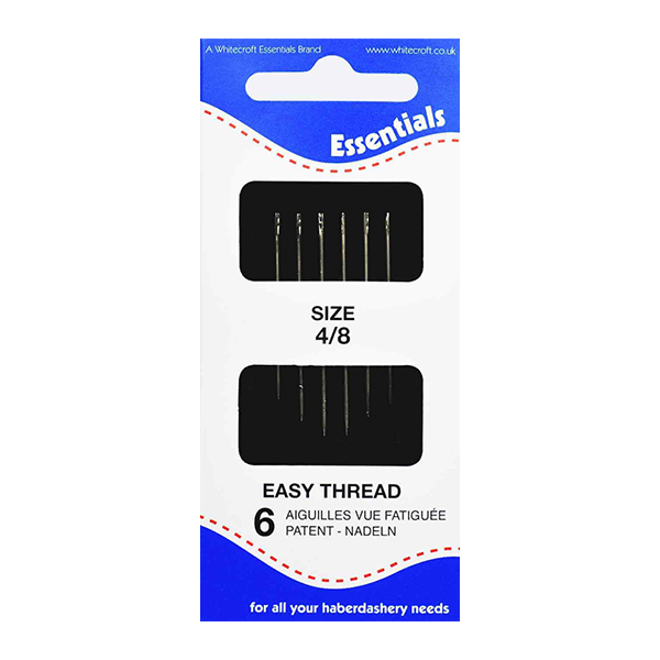 Whitecroft Easy thread needles sizes 4-8
