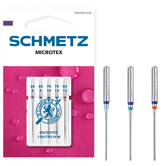 60(8) to 80(12) Schmetz Microtex Needles