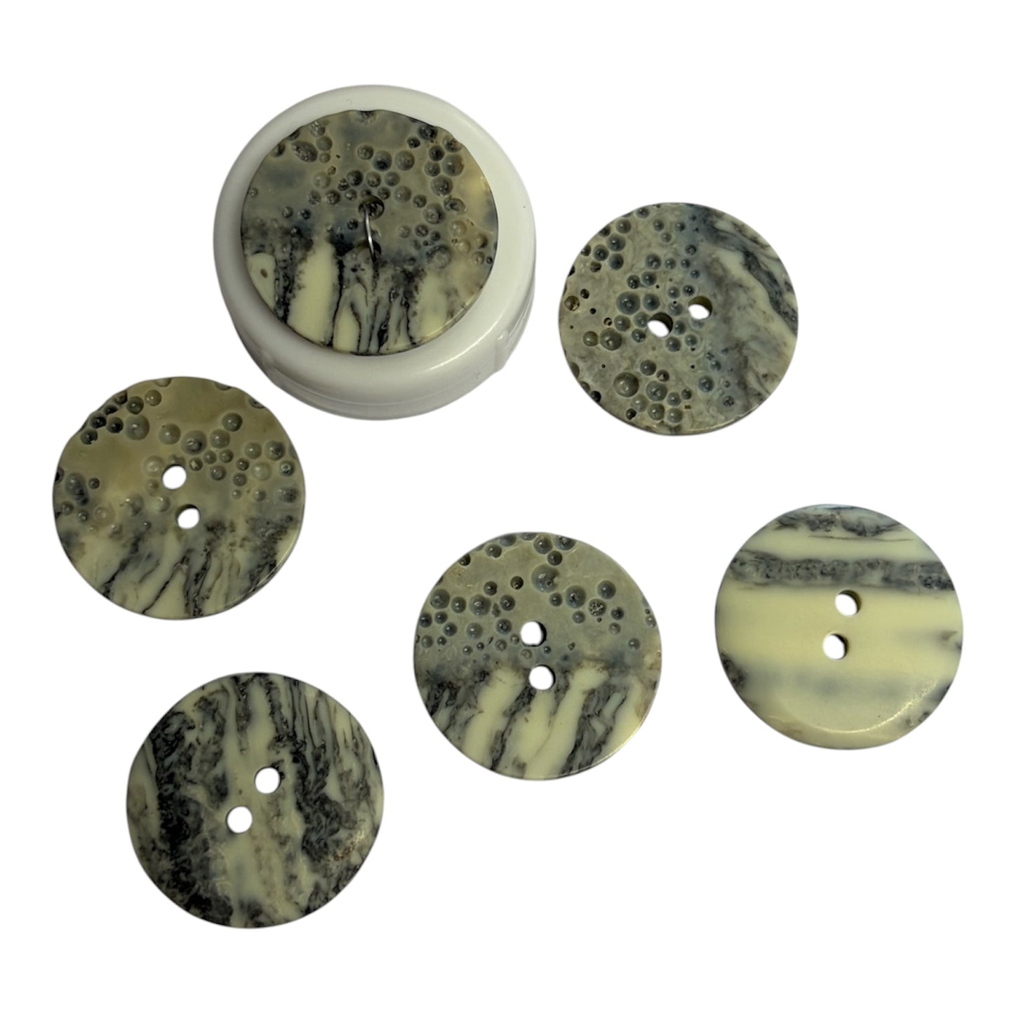 23mm Crater Marble Effect Two Hole Button