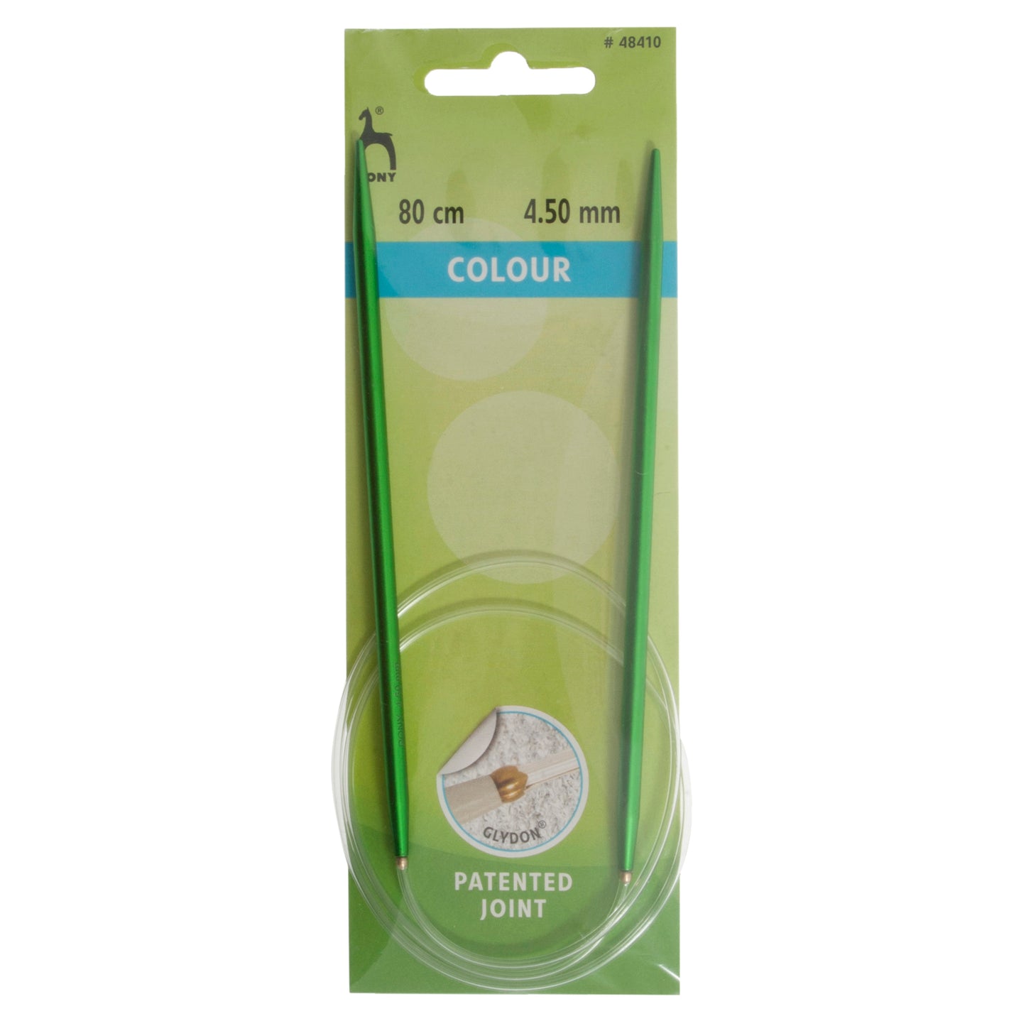 Pony Colour Circular Fixed Knitting Needles - 80cm 4.5mm