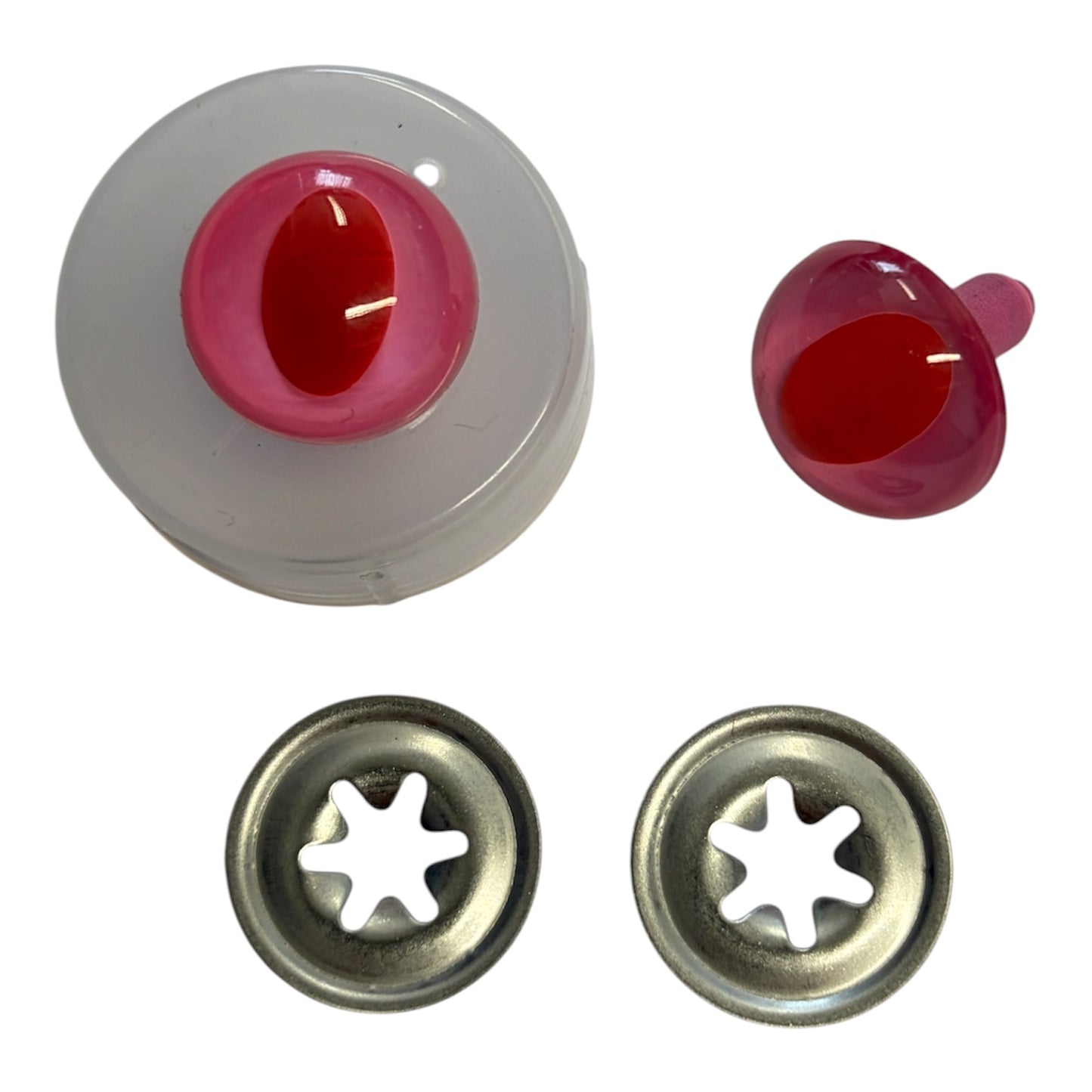16mm Pink/ Red Cat Toy Safety Eye Pair