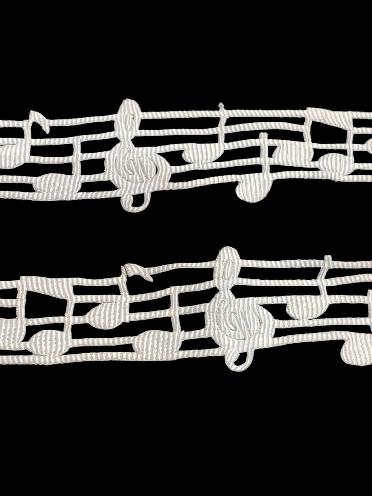 28mm Music Note Laser Cut Grosgrain Ribbon (Price per 25cm)