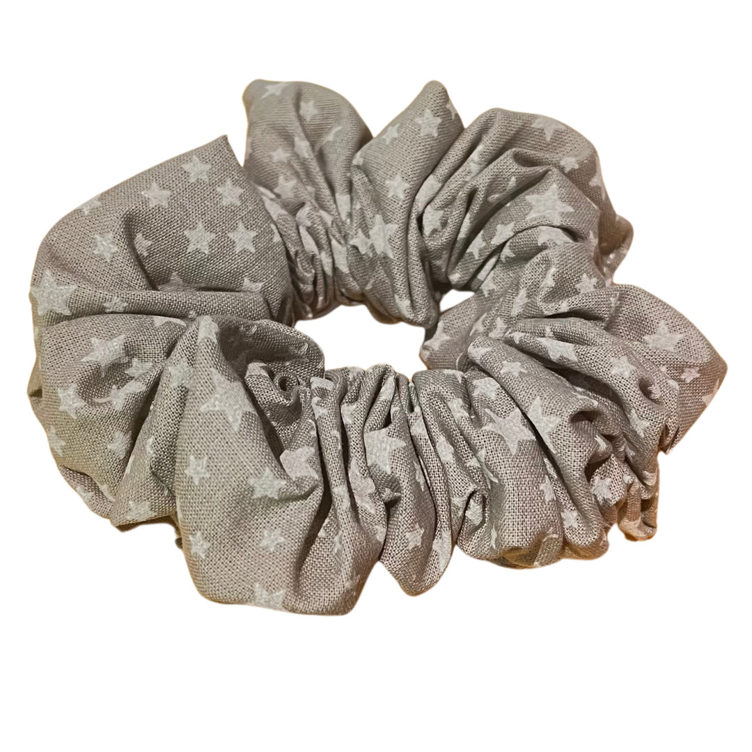 Grey Star Scrunchie