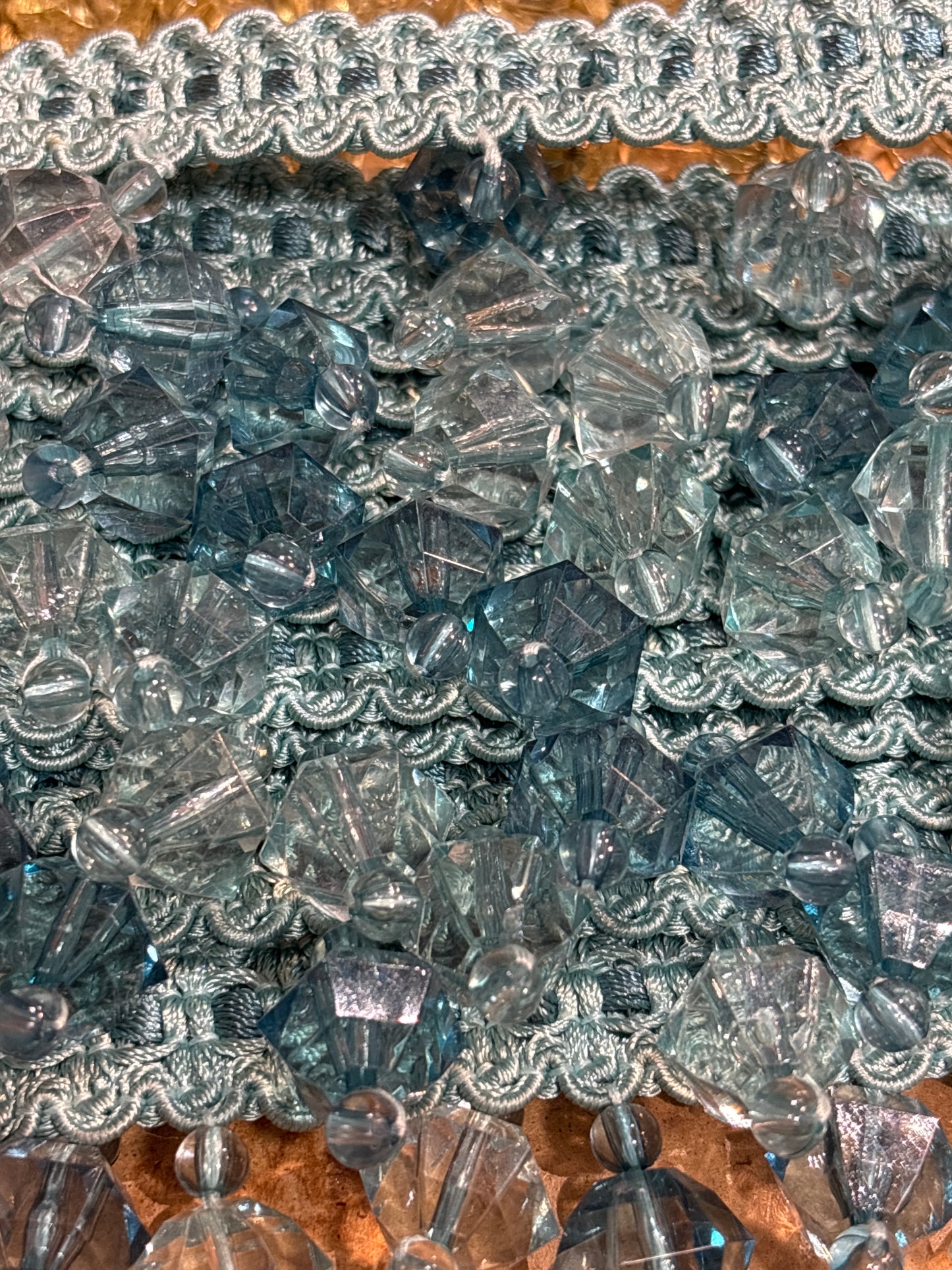 50mm Heavy Bead Trim - 3 Colours (Price per 25cm)