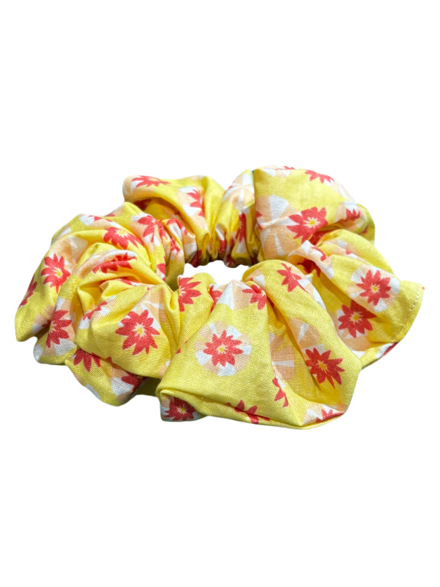 Spring Yellow Flower Scrunchie