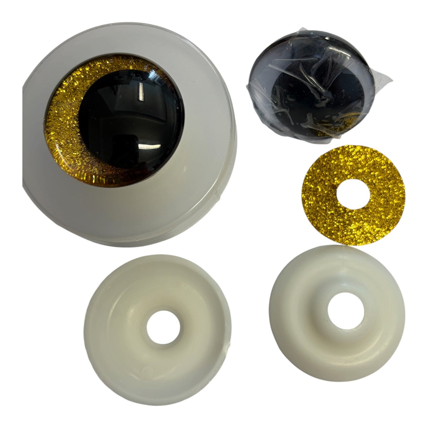 38mm Gold Glittery Toy Safety Eye Pair