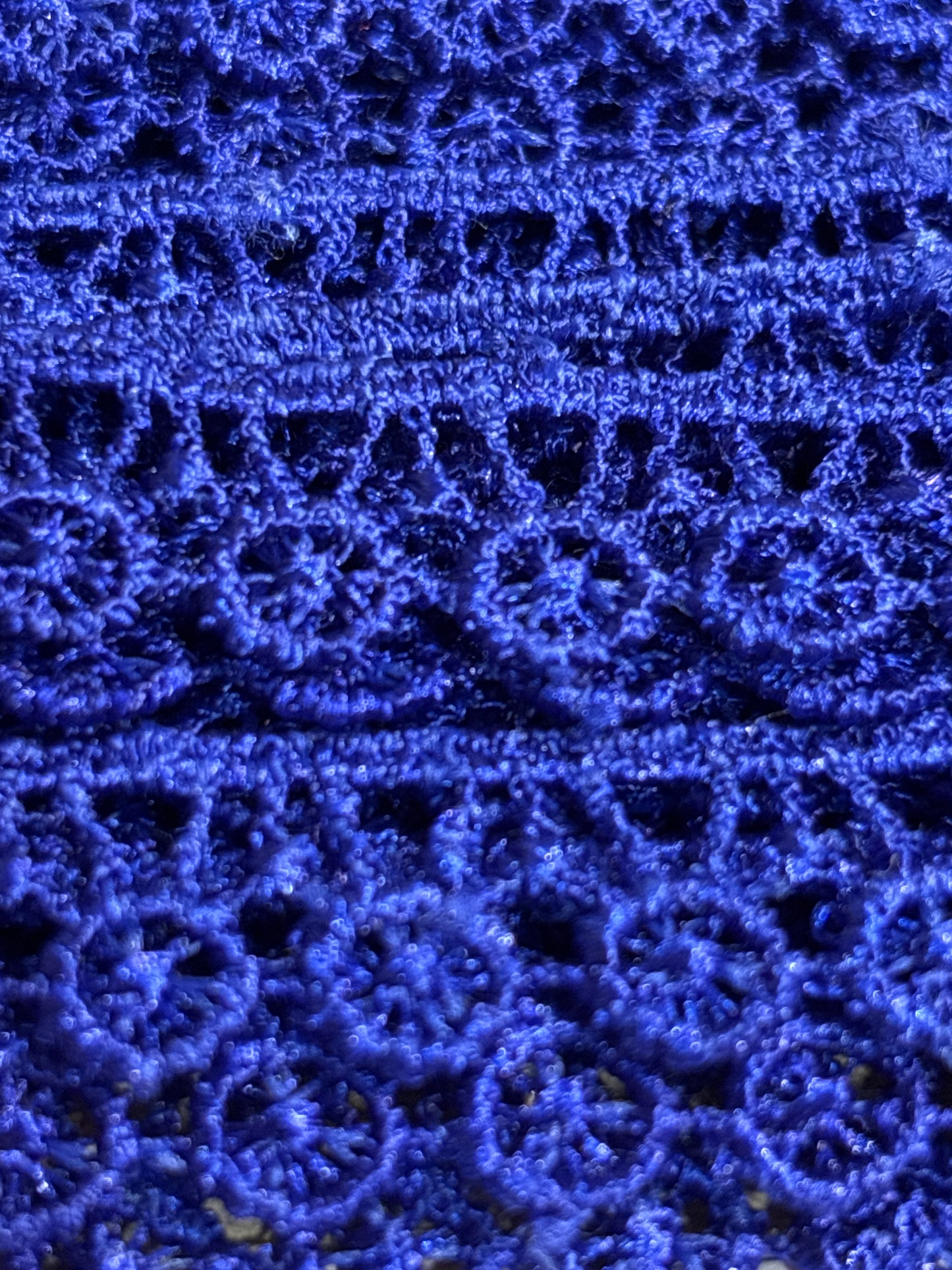 12mm Guipure Lace Trim - Royal Blue (Price per 25cm)