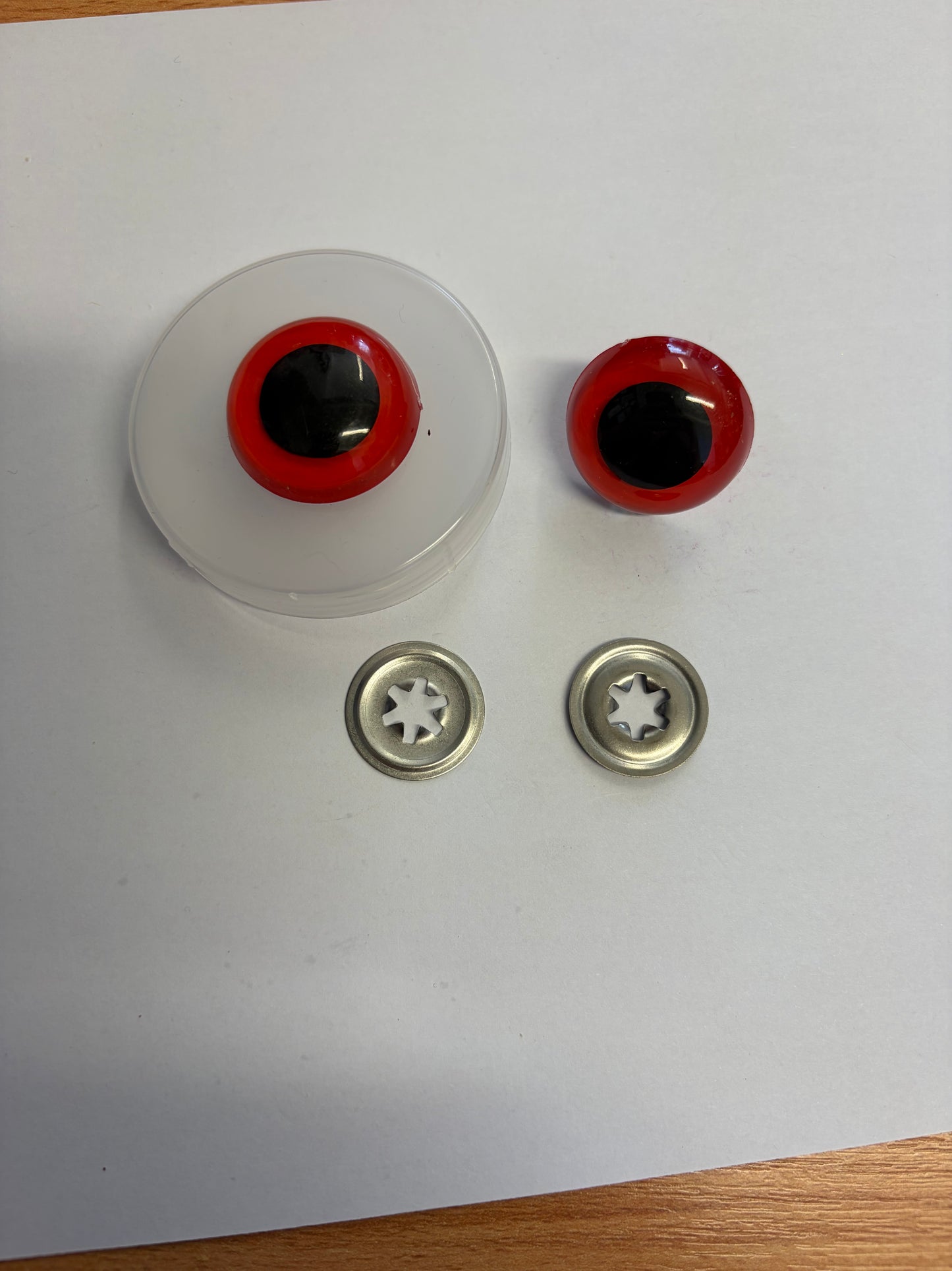 30mm Red/ Black Toy Safety Eye Pair