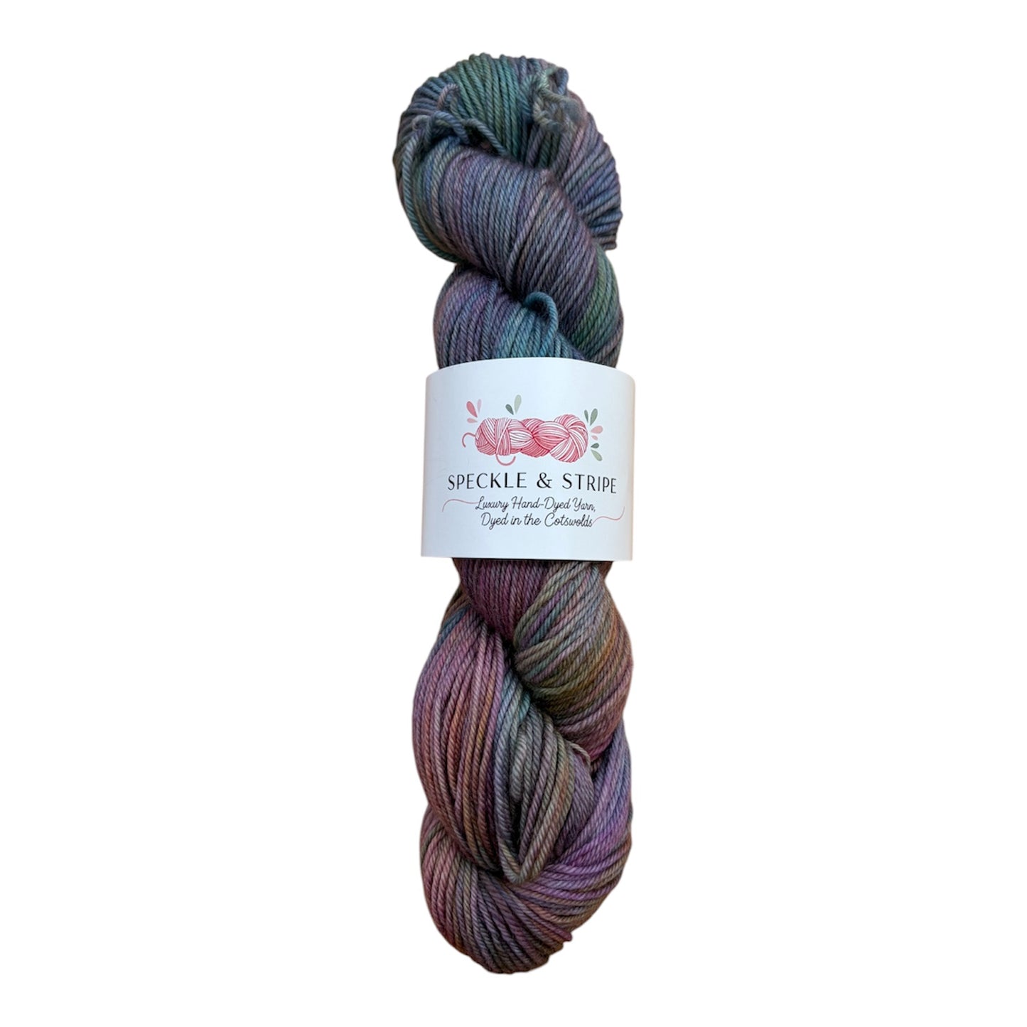 Speckle and Stripe Luxury Hand Dyed Blue Faced Leicester Dk 100g