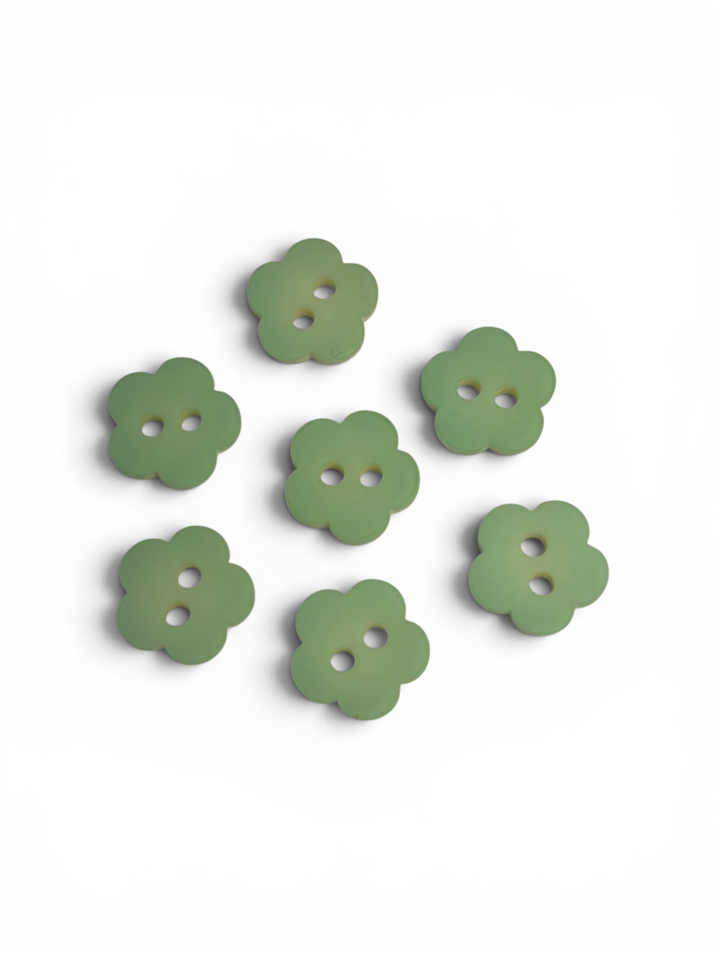 12mm Mint 2 Hole Flower Button