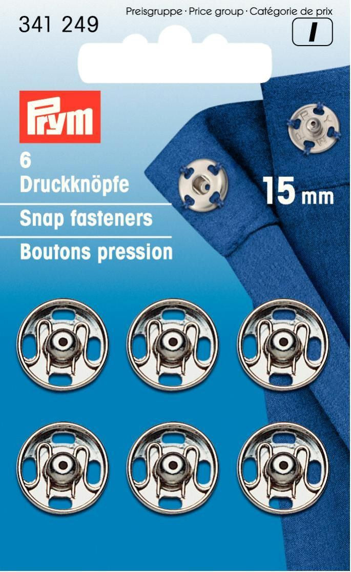 Prym Sew-On Snap Fasteners Various Sizes/ Colours