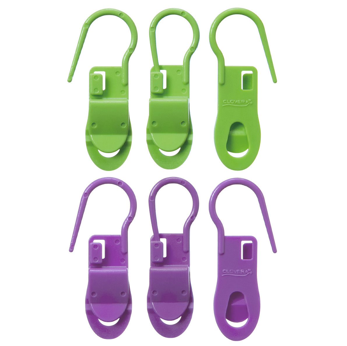 Clover Stitch Markers: Locking with Clip