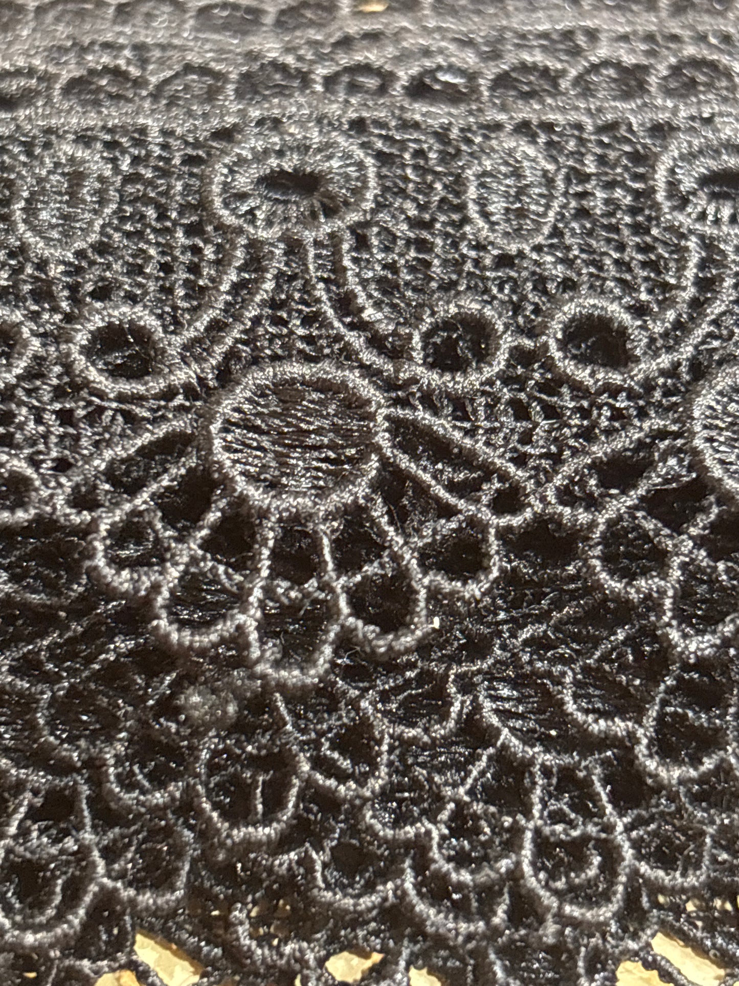 40mm Guipure Lace - Black (Price per 25cm)